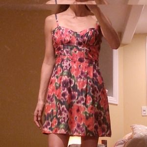bebe Silk Floral Dress